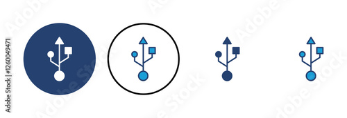 Usb icon vector. Flash disk icon vector