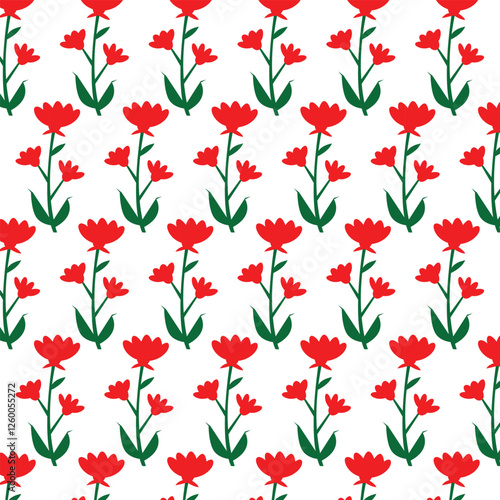 Wallpaper Mural seamless pattern with red poppies Torontodigital.ca