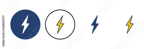 Lightning icon vector. electric icon vector. power icon. energy sign