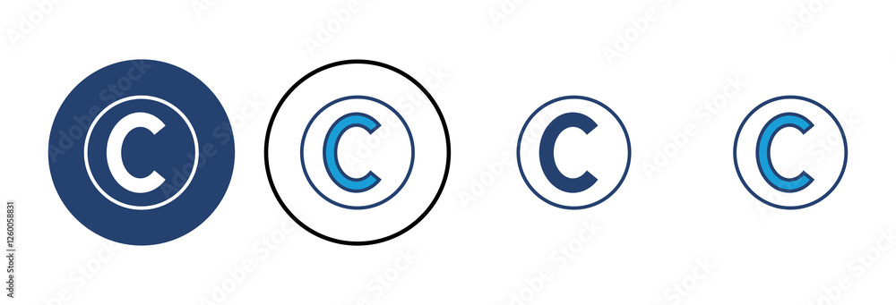 Copyright icon vector. copyright symbols Copyright icon vector. copyright symbols