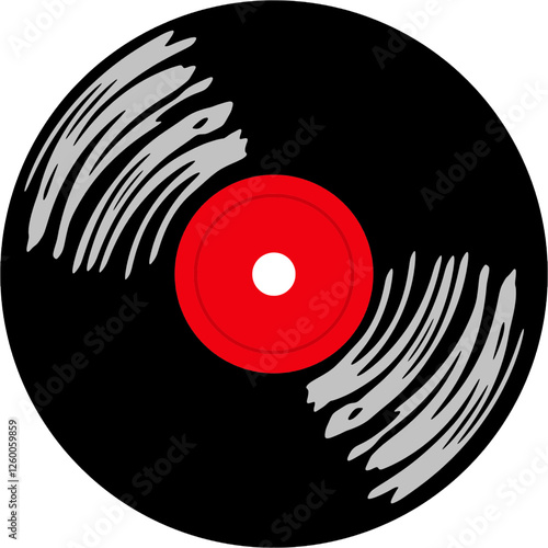 Record icon. Vinyl record. Vintage record