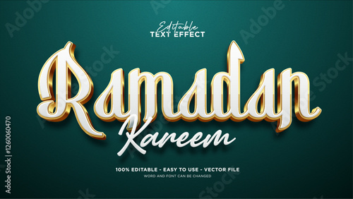 Ramadan kareem text effect, luxury editable text effect photo