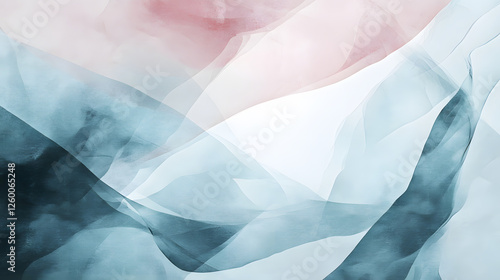 Wallpaper Mural Abstract Blue & Pink Hues Flowing Design Torontodigital.ca