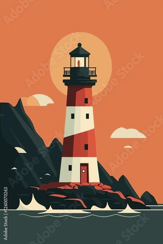 lighthouse at night