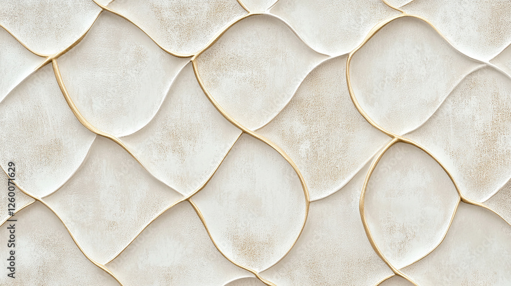 Fototapeta premium Biały marmur, stiuk złoty wzór, tło dla projektu, tapeta.