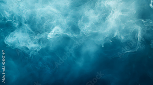 Wallpaper Mural Teal Smoke Swirls: Abstract Art Background Torontodigital.ca