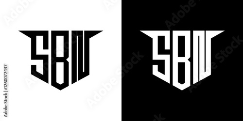 SBN letter logo design with white background in illustrator, vector logo modern alphabet font overlap style, calligraphy designs for logo, Poster, Invitation, etc.