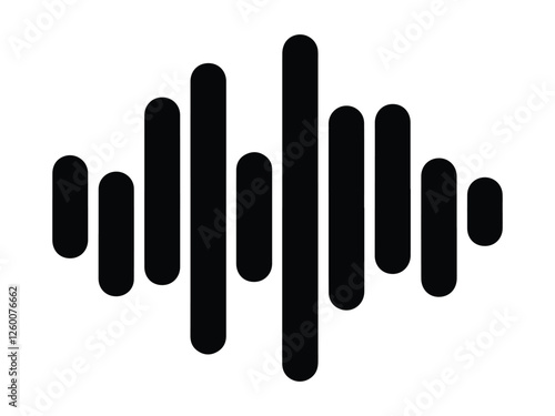 Sound wave music icon vector. sound beat symbol. sound frequency, equalizer, tune vector on white background