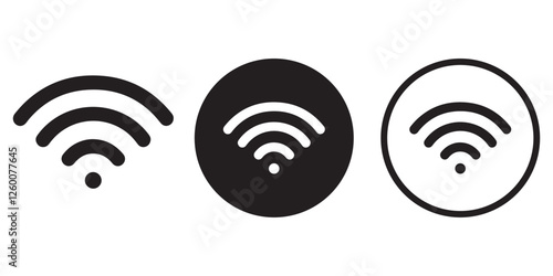Wifi icon set vector on white background. Internet symbol. Connect icon vector. Signal sign