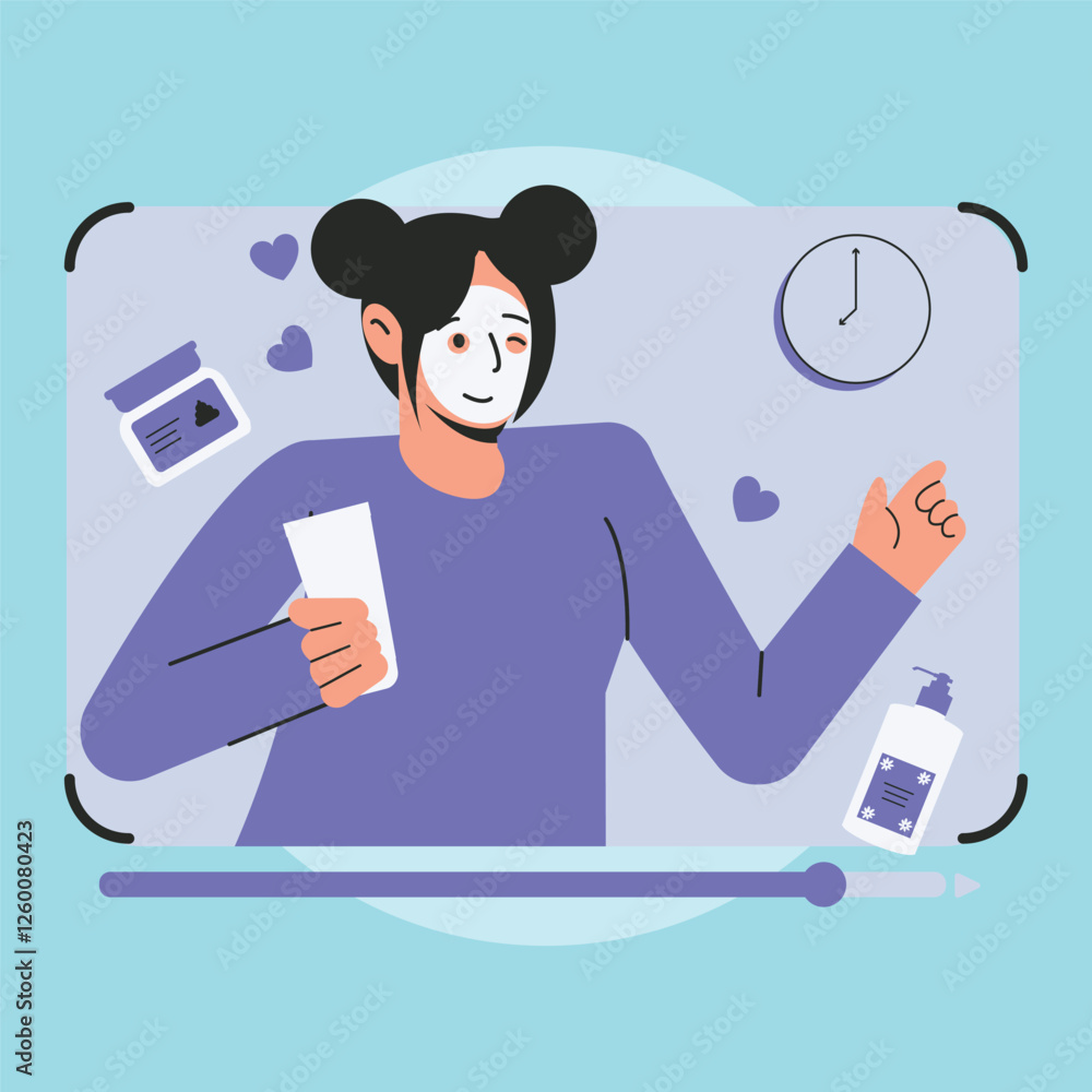Flat Vector Influencer Illustrator Flat Vector Influencer Illustrator