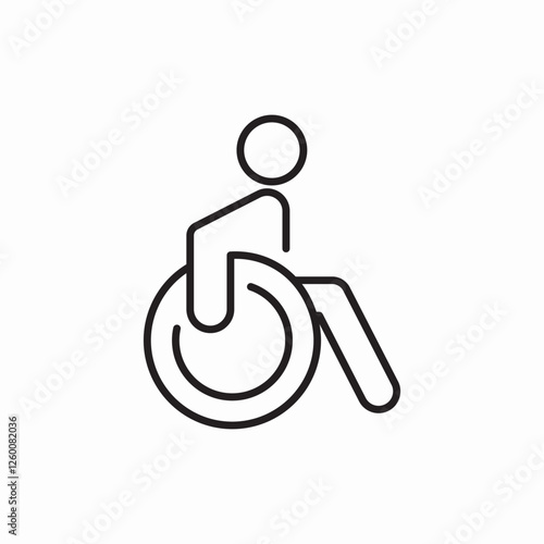 wheelchair accessibility disabled icon vector sign