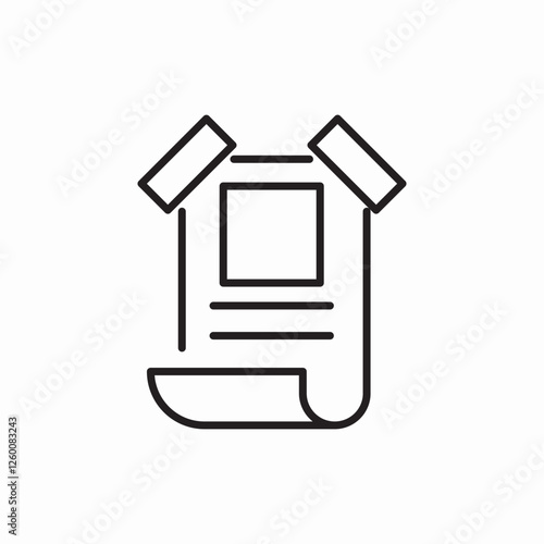 announcement ad taped to the wall icon vector sign