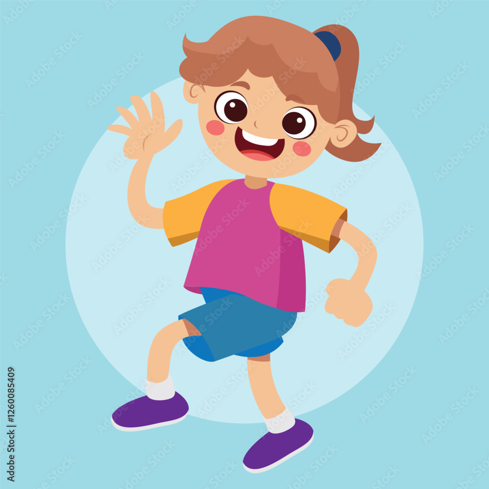 Flat Vector Kids Illustration Flat Vector Kids Illustration