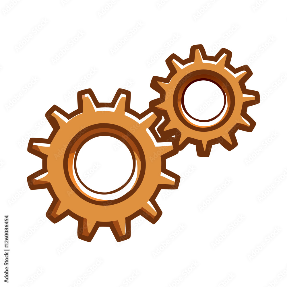 A shot of interlocking metal gears and cogs A shot of interlocking metal gears and cogs