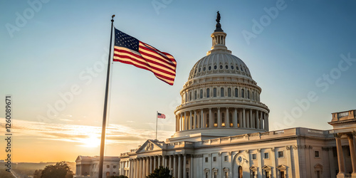 Sunrise over the u.S. Capitol building washington d.C. Landscape photography government environment scenic viewpoint national pride