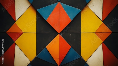 Geometric Shapes Wall Art: Abstract Design in Vibrant Colors