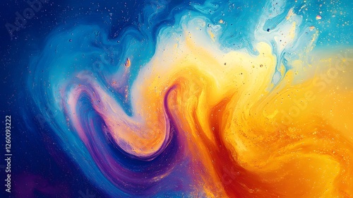 Vibrant Colors Swirl Abstractly, Intense Hues Blend Seamlessly