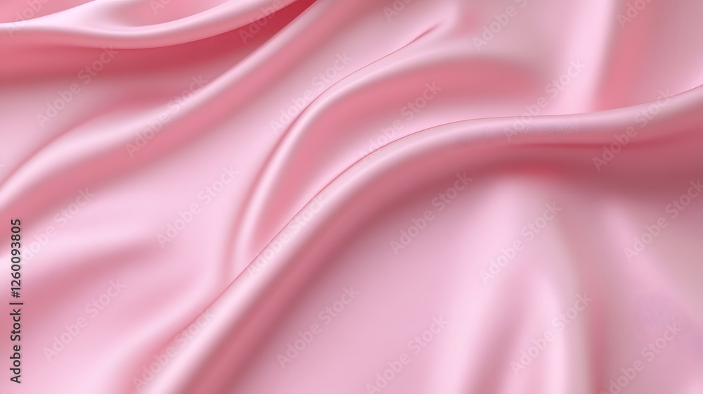 Obraz premium Soft folds of pink satin fabric create elegant ripples