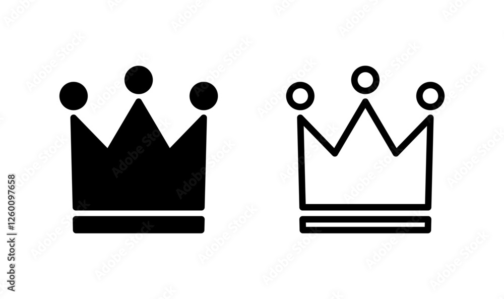 Crown icon logo design. crown sign and symbol Crown icon logo design. crown sign and symbol