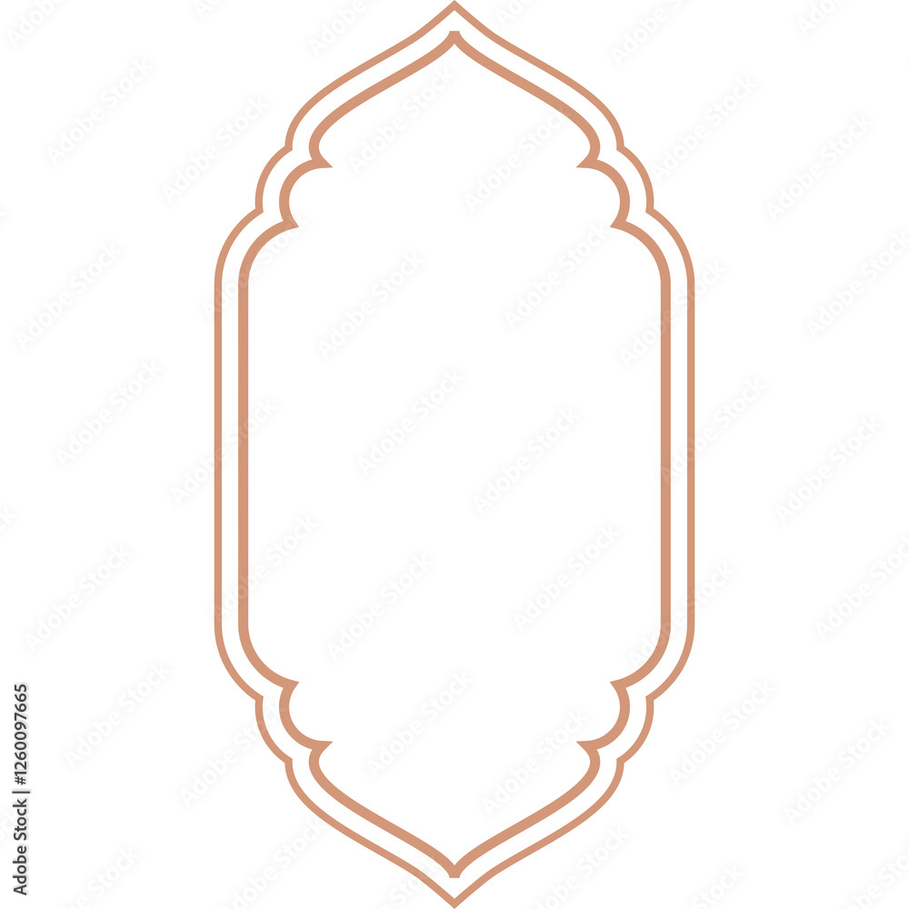 Islamic window and arches gold color style Islamic window and arches gold color style