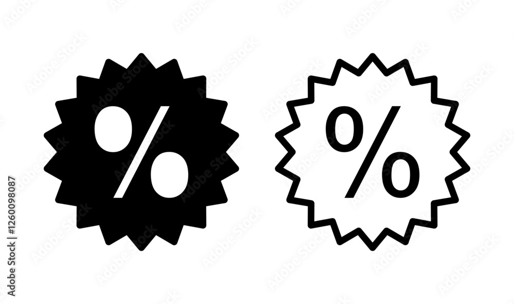 Obraz premium Discount icon logo design. Discount tag sign and symbol