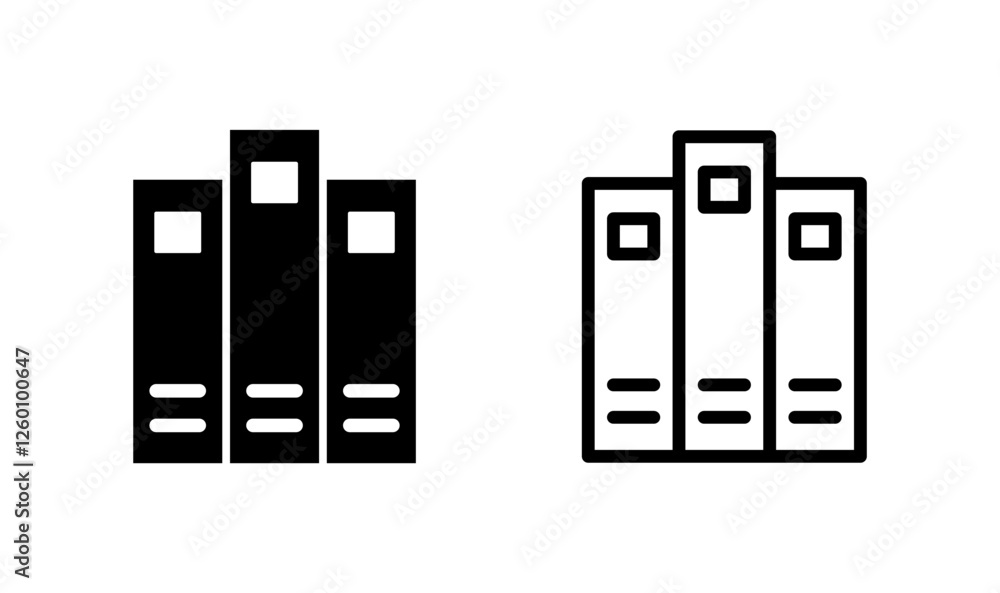 Library icon logo design. education sign and symbol Library icon logo design. education sign and symbol