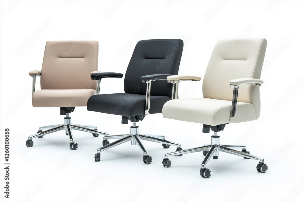 Office chair isolated on white background, Selective focus group of office chair for employee. Office chair isolated on white background, Selective focus group of office chair for employee.