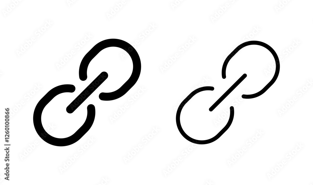 Fototapeta premium Link icon logo design. Hyperlink chain sign and symbol