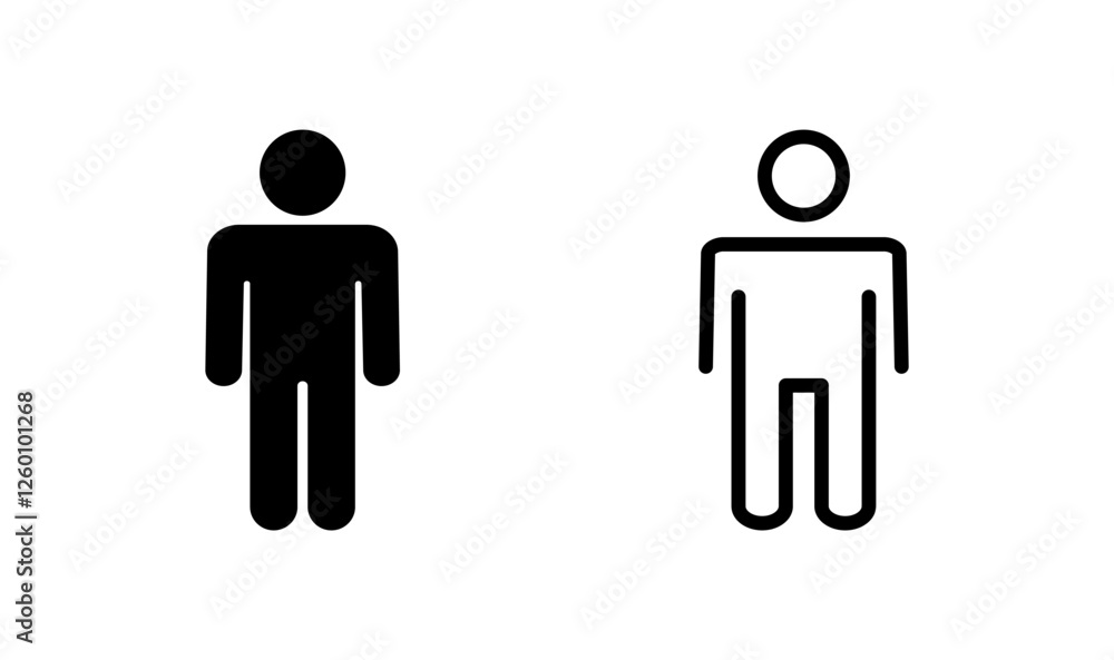Man icon logo design. male sign and symbol. human symbol Man icon logo design. male sign and symbol. human symbol