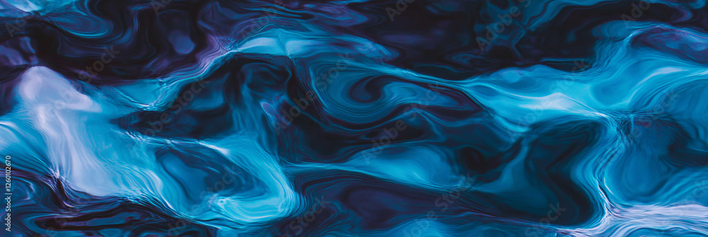 Obraz premium Rippling royal blue water with shadows and gentle waves creates a tranquil background