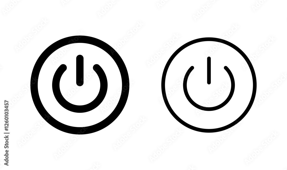 Power icon logo design. Power Switch sign and symbol. Electric power Power icon logo design. Power Switch sign and symbol. Electric power