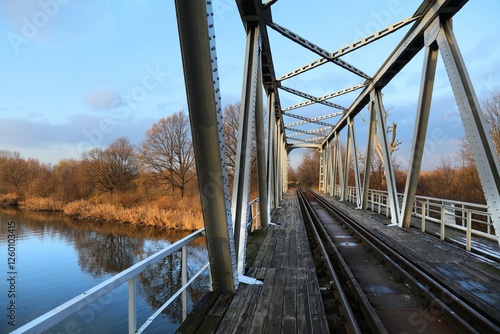 Railway bridge over Gliwice Canal, Poland photo