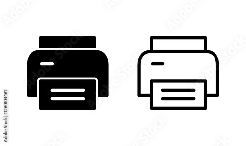 Print icon logo design. printer sign and symbol