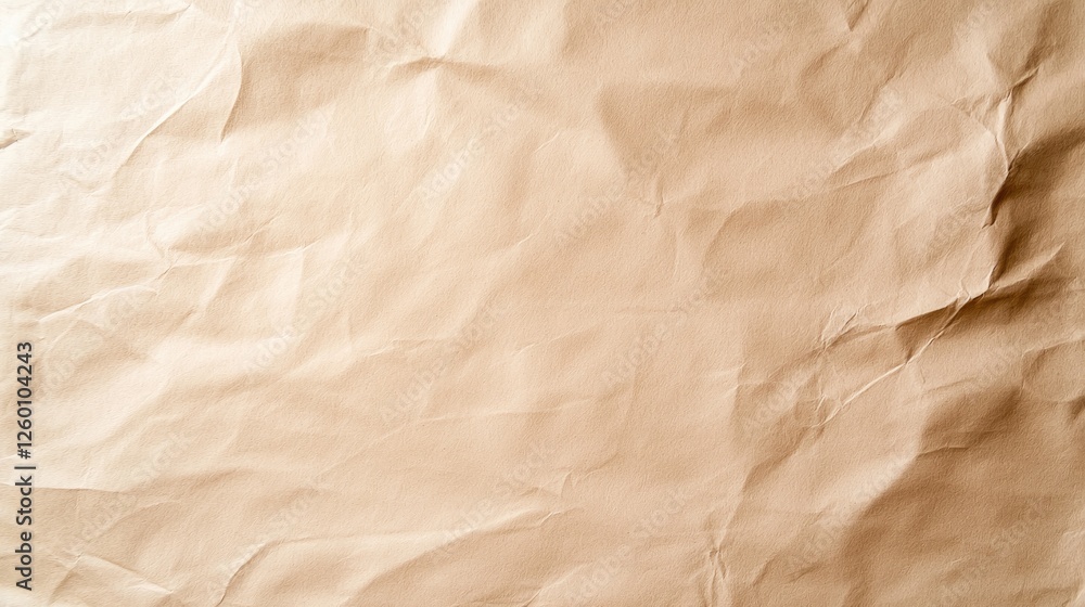 Obraz premium Beige crumpled paper texture background
