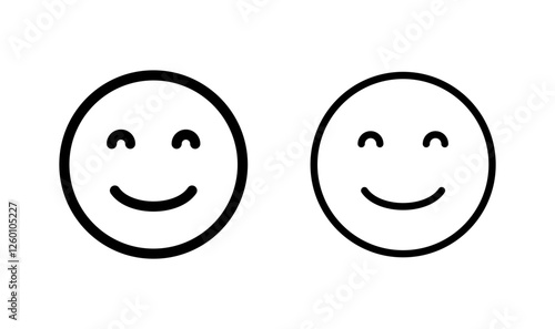 Smile icon logo design. smile emoticon icon. feedback sign and symbol