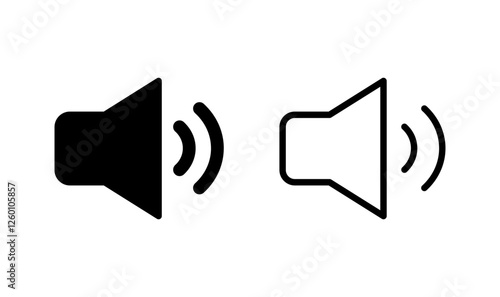 Speaker icon logo design. volume sign and symbol. loudspeaker icon. sound symbol