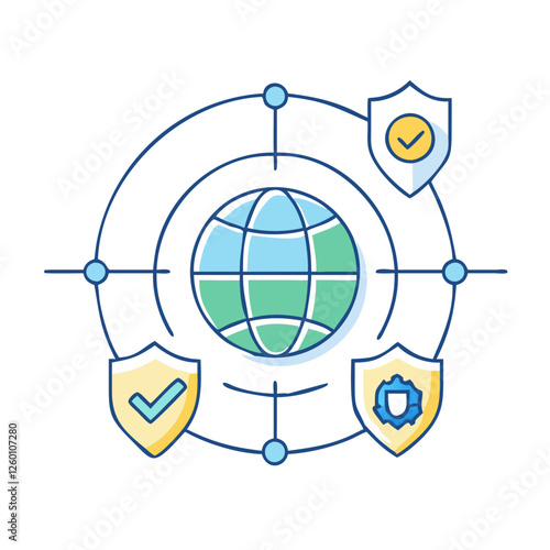 cybersecurity icon, cybersecurity vector illustration-simple illustration of cybersecurity, perfect for cybersecurity logos and icons
