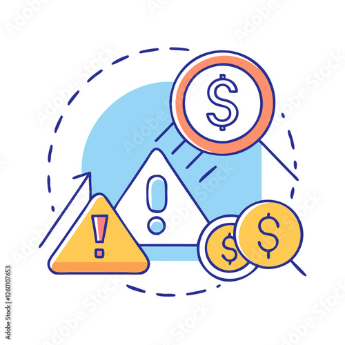 financial risk icon, financial risk vector illustration-simple illustration of financial risk, perfect for financial risk logos and icons