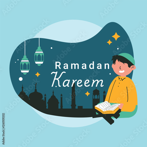 Flat Vector Ramadhan lllustration