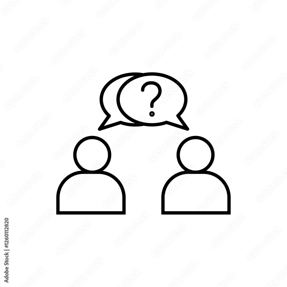 Talk icon. Conversation icon line Talk icon. Conversation icon line