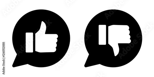 Review icon set. Reaction icon