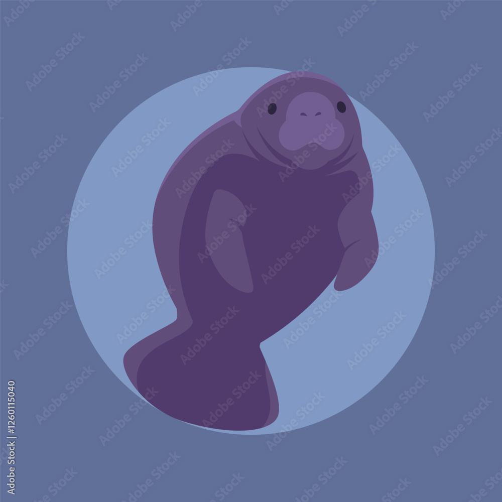 Flat Vector Sea Animal Illustration Flat Vector Sea Animal Illustration