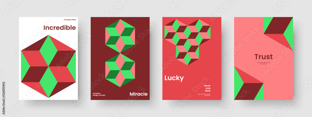 Obraz premium Isolated Book Cover Layout. Geometric Brochure Template. Modern Banner Design. Poster. Business Presentation. Background. Flyer. Report. Catalog. Brand Identity. Portfolio. Handbill. Magazine