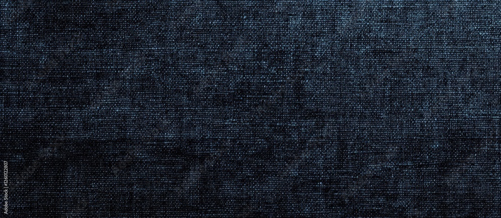 Dark slate blue organic cotton fabric texture detailed view with rich depth and visible threads, showcasing premium quality denim characteristics. Dark slate blue organic cotton fabric texture detailed view with rich depth and visible threads, showcasing premium quality denim characteristics.