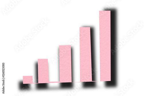 Free Download Pink arrow graph pointing up showing financial chart, transparent background - GFXLoad