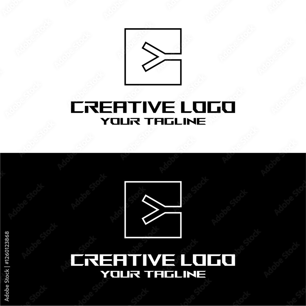 Naklejka premium creative letter logo ey design vector