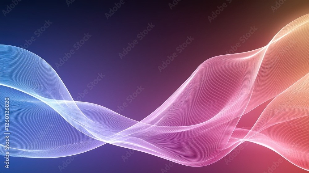 Fototapeta premium Dynamic flowing abstract wave lines background design for modern art