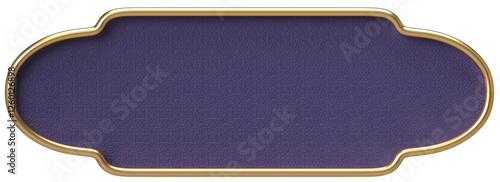 Elegant Purple and Gold Decorative Banner, Label, or Nameplate