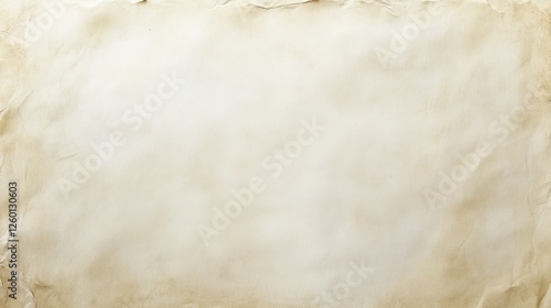 Top-Down View of Blank Parchment with Delicate Grain and Vintage Appearance: Ideal for Tradition or Antiquity Projects with Clean Slate for Text or Graphics