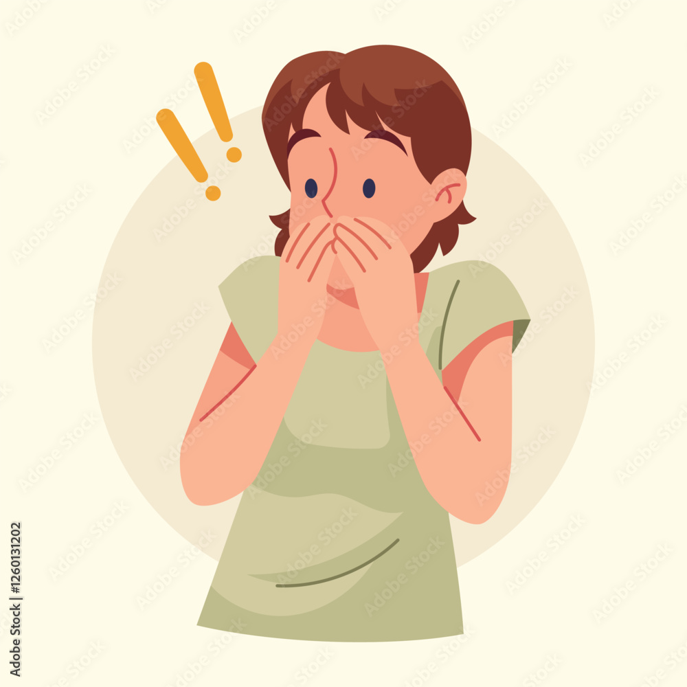 Flat Vector Shocking Illustration Flat Vector Shocking Illustration